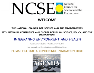 17th National Conference & Forum on Science, Policy & the Environment